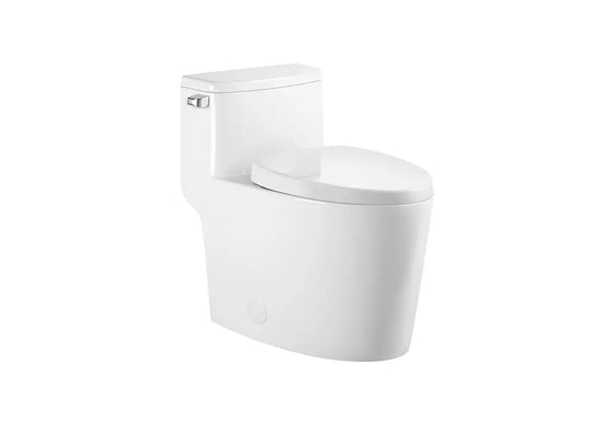 Luxe One piece Tornado toilet. Vitreous china white. Watersense toilet. Rimless toilet Secret Bath