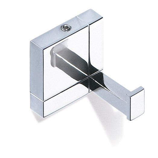 Q1 Polished chrome Towel hook . Chrome Robe hook Uraldi