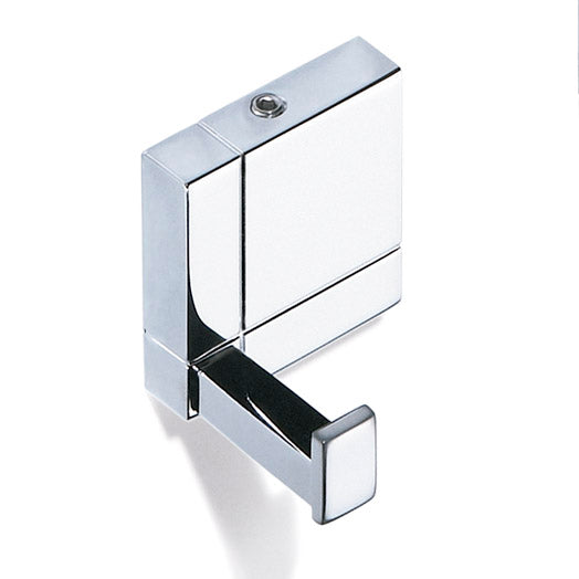 Q1 Polished chrome Towel hook . Chrome Robe hook Uraldi