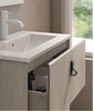 Lisa 20 inches floating small bathroom vanity with sink . Ceramic sink console. 2 drawers vanity