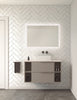 Milan 40 inches modern Floating bathroom vanity 2 Drawers, 2 open modules.
