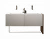 MO-DO double sink bathroom vanity 65". Matte white lacquered.