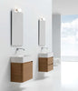 Mini Aston Contemporary Floating 20" bathroom vanity. Ferreiro Oak. Small bathroom vanity Secret Bath