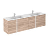 Neox 80 inches modern wall double bathroom Vanity, 4 drawers, with sink console