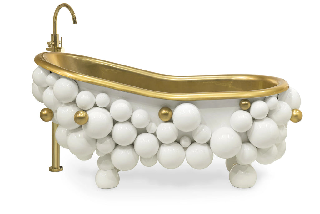 Newton White Gold Luxury Bathtub
