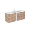 Neox 56 inches modern floating bathroom Vanity with sink, 2 drawers, 2 doors .Ceramic sink console