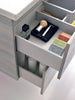 Neox 36 inches modern wall mounted bathroom Vanity with ceramic sink console. 2 drawers. Contemporary vanities.