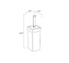 Orio Free Standing Frosted glass toilet brush holder set. Uraldi