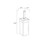 Orio Free Standing Frosted glass toilet brush holder set.