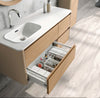 Aston Contemporary Floating 47" bathroom vanity. Natural Oak. Floating bathroom cabinet. Minimalist european design