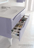 Viena Contemporary Floating 48" single sink bathroom vanity. Light Violet glossy