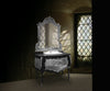 Palace black and silver bathroom vanity. Swarovski crystals inlaid
