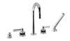 Soho lever tub faucet set with hand shower trim. Five holes. Top mounted bathtub faucet. Secret Bath