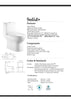 Solid One piece toilet. Vitreous china white. Watersense toilet. Secret Bath