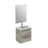 Pack Stay 20 inches wall mounted bathroom Vanity 2 drawers with ceramic sink console and mirror