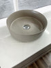 Round Matte Sand gray bathroom vessel sink Secret Bath