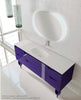 Viena Contemporary Floating 63" single sink bathroom vanity. Purple glossy