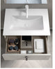 Lisa 24 inches wall mounted bathroom Vanity 2 drawers with ceramic sink console. Small bathroom vanity