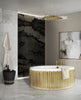 Symphony round polished brass- white Luxury Bathtub