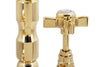 Bourgeois Two holes bathroom sink faucet. Polished gold