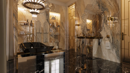 Lapiaz bathtub, Luxury bathtub, High end bath fixtures, Unique bathtub, Luxury bathroom, Brass bathtub, secret bath