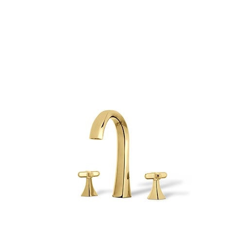 Elegance bathroom sink faucet. Polished gold