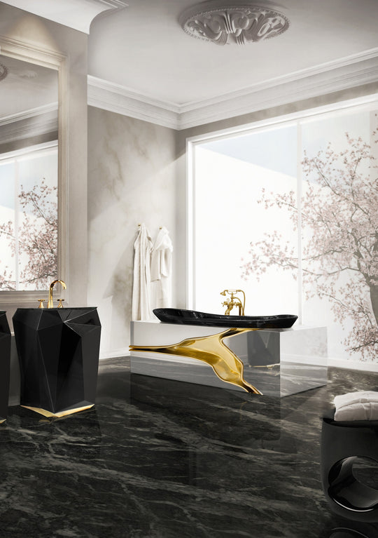 Lapiaz bathtub, Luxury bathtub, High end bath fixtures, Unique bathtub, Luxury bathroom, Brass bathtub, secret bath