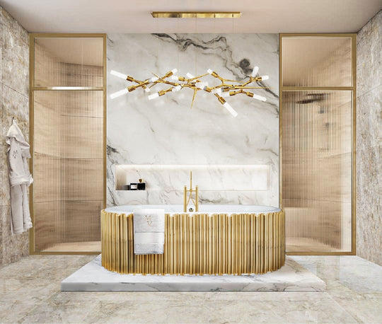 Symphony polished brass- white Luxury Bathtub MV