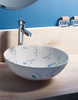 Rhodon bathroom matte white vessel sink designed by Emeric Minaya