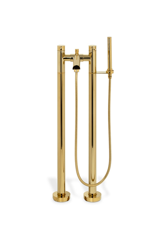 Harper bathroom free standing tub faucet. Polished gold MV