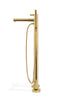 Harper bathroom free standing tub faucet. Polished gold