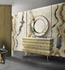 Crochet 64" luxury double bathroom vanity.  White-gold