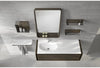 Poeme Contemporary Floating 49" bathroom vanity set. Summit Vulcano finished Secret Bath