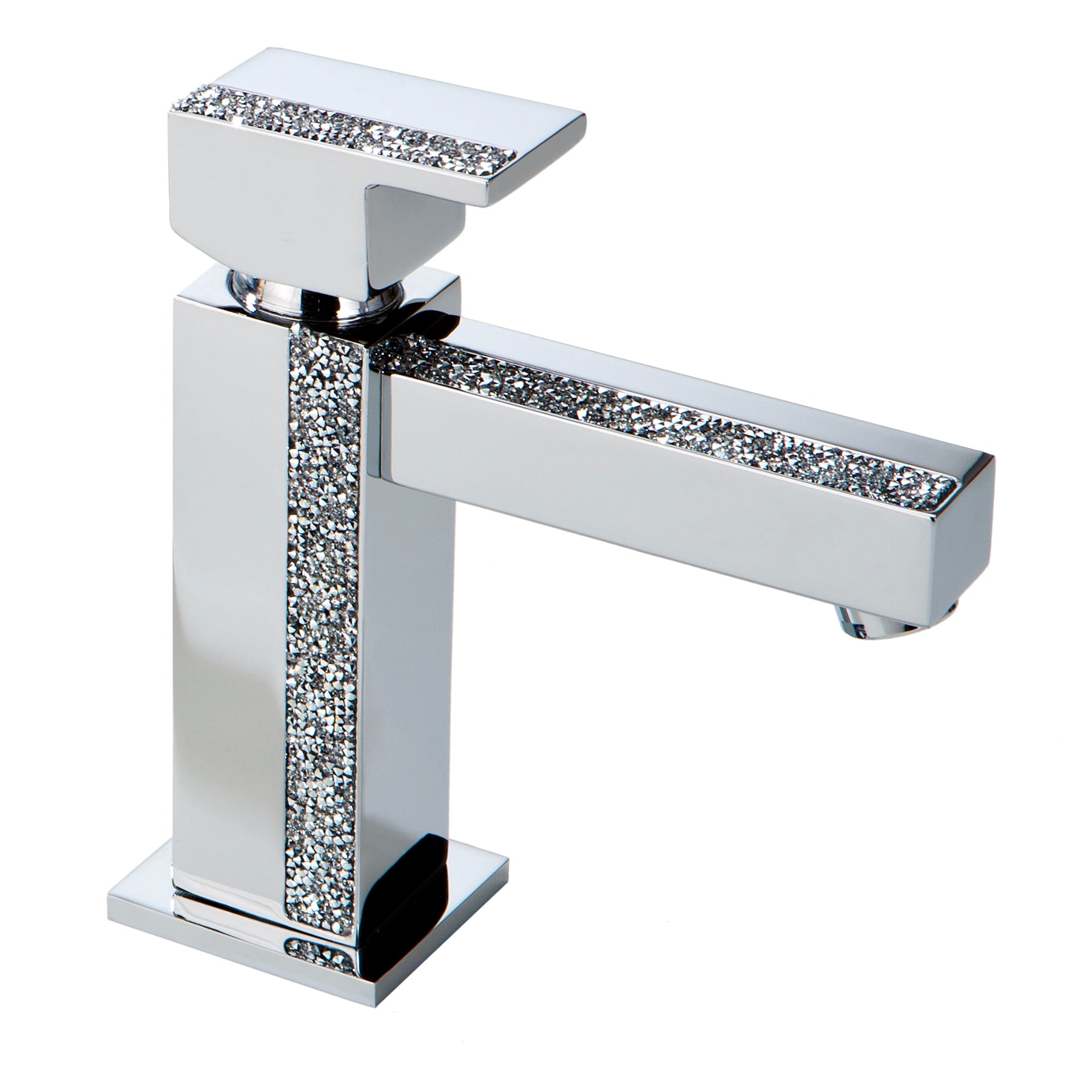 Petra Swarovski single handle bathroom sink faucet. Swarovski crystals inlaid. Griferias MR