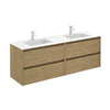 Samoa 64 inches bathroom vanity. Toffee walnut