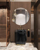Diamond 27" black bathroom vanity. Black glossy