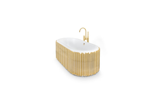 Symphony polished brass- white Luxury Bathtub MV