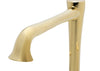 Timeless widespread bathroom sink faucet. Polished gold