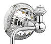 Strass Luxury chrome toilet paper holder with customized Swarovski crystals. Decorated plate