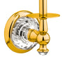 Strass Luxury gold Vertical toilet paper holder with customized Swarovski crystals. Plain plate